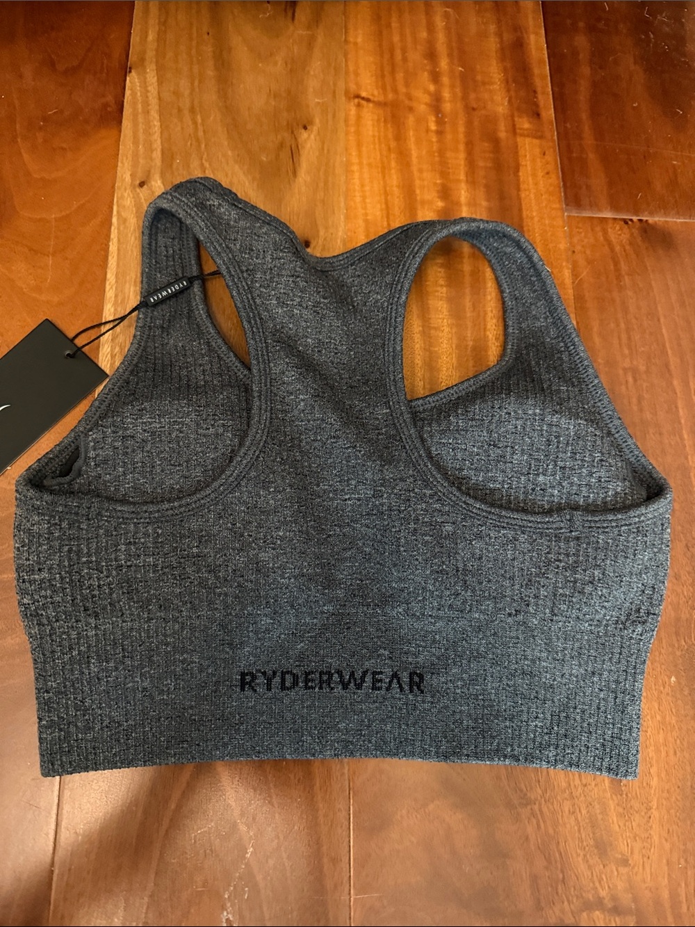 Ryderwear Charcoal Rib Seamless Sports Bra XS